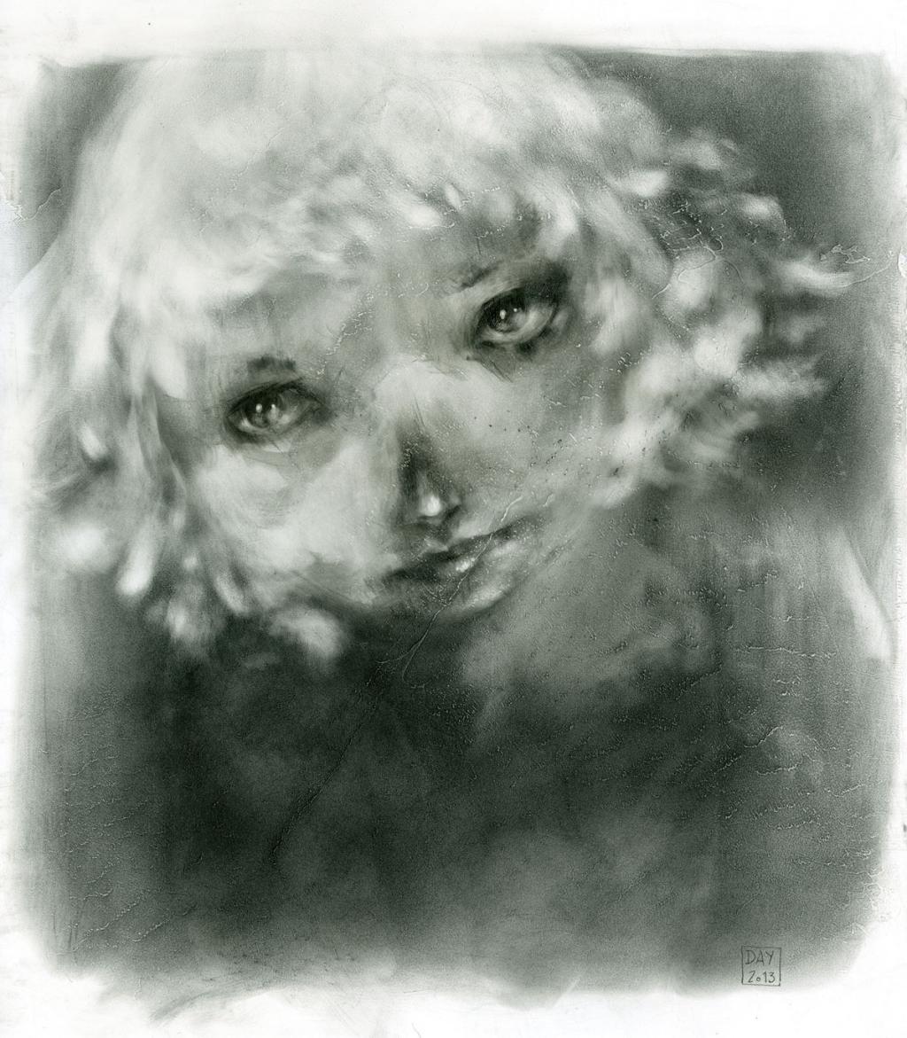 illustration originale - exlibris pour la librairie "Sorcière - Alexandre Day - graphite sur médium - 2823