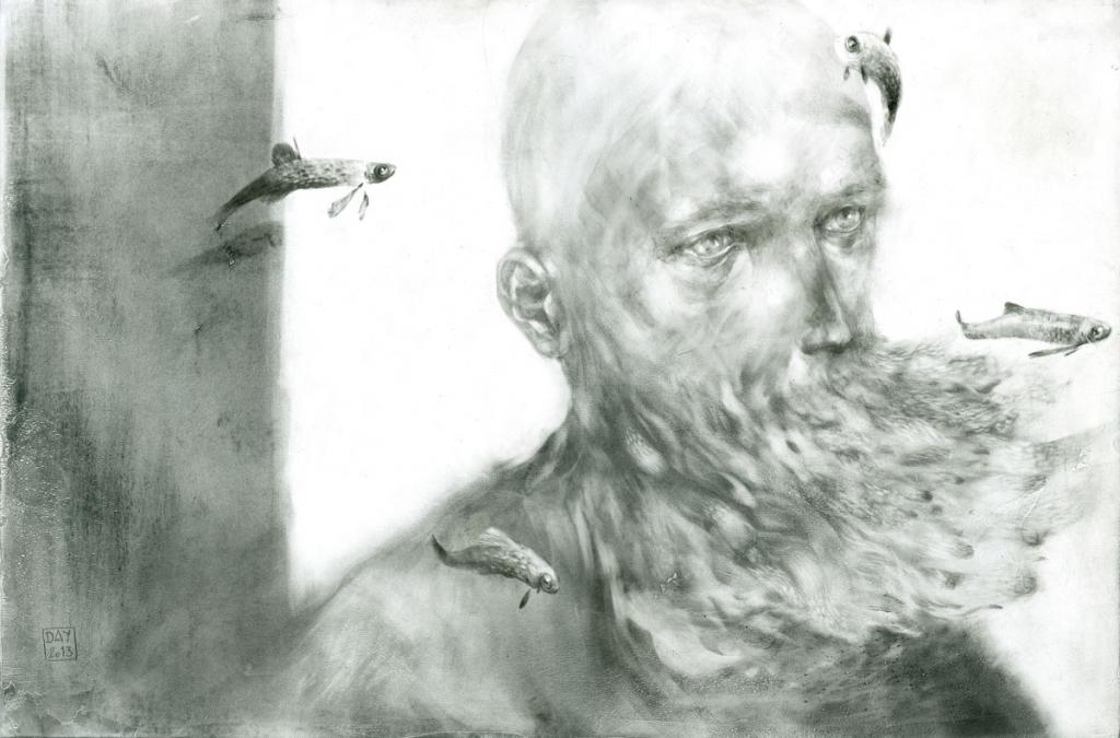 illustration originale - Alexandre Day - graphite sur médium - 2827