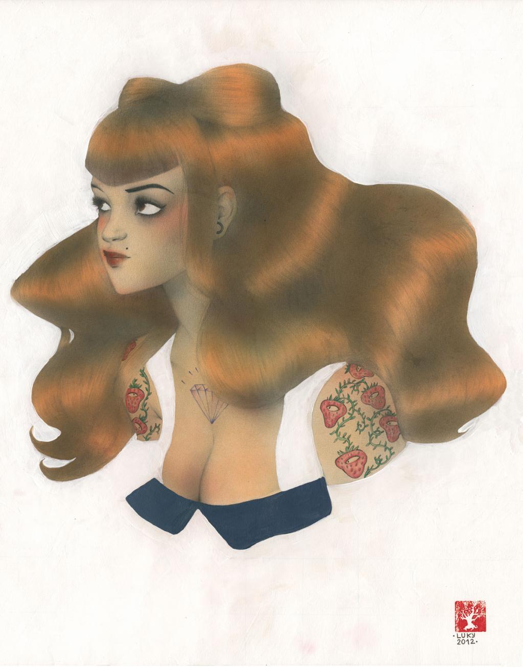 Burlesque Girl - Luky Ma - Technique mixte - 2896