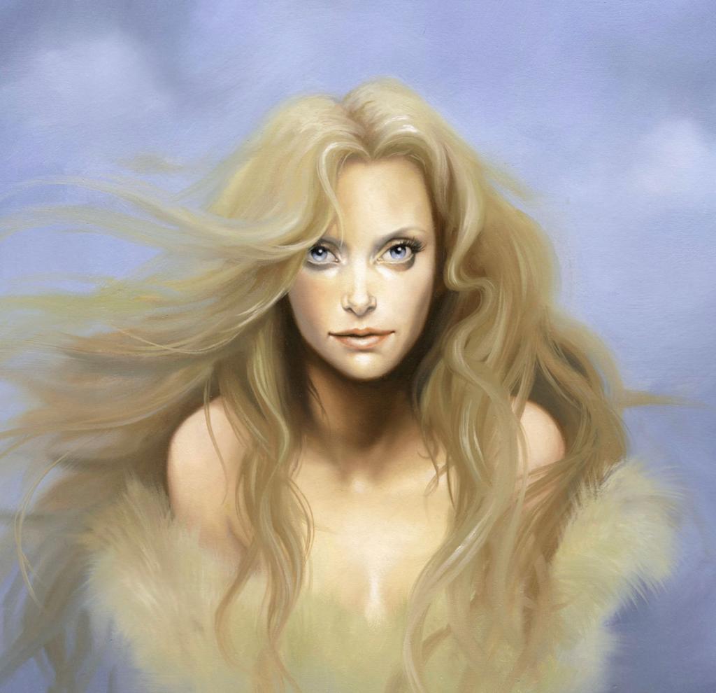 illustration originale "Azur - Sandrine Gestin - Huile sur toile - 2859