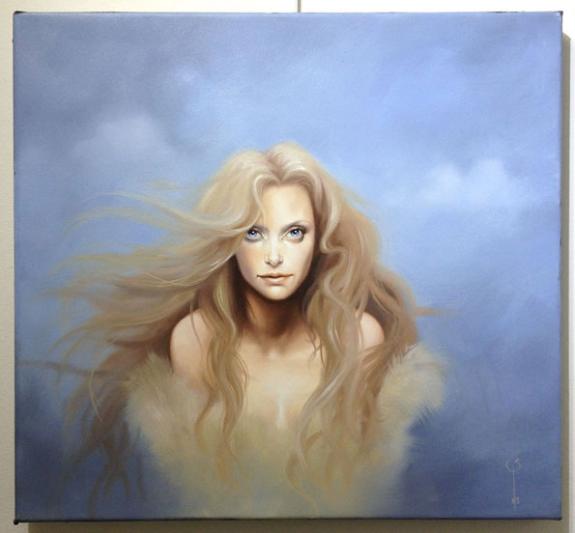 illustration originale "Azur - Sandrine Gestin - Huile sur toile - 2859