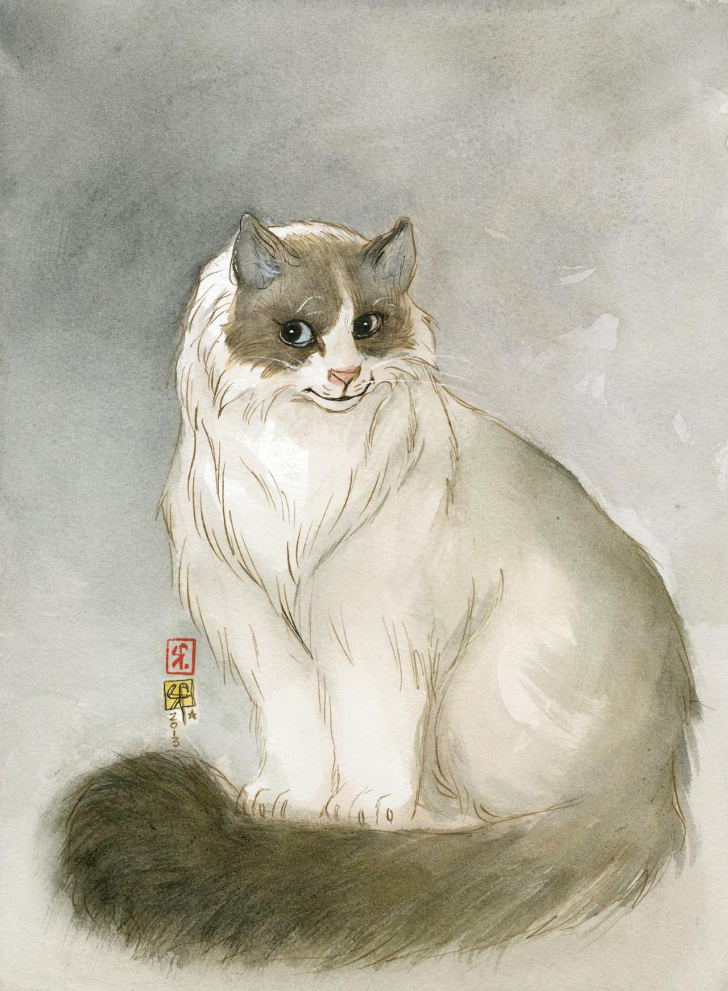 illustration originale - Le Monde selon Raoul - Frédéric Saurel - Aquarelle et encre de Chine sur papier - 2861