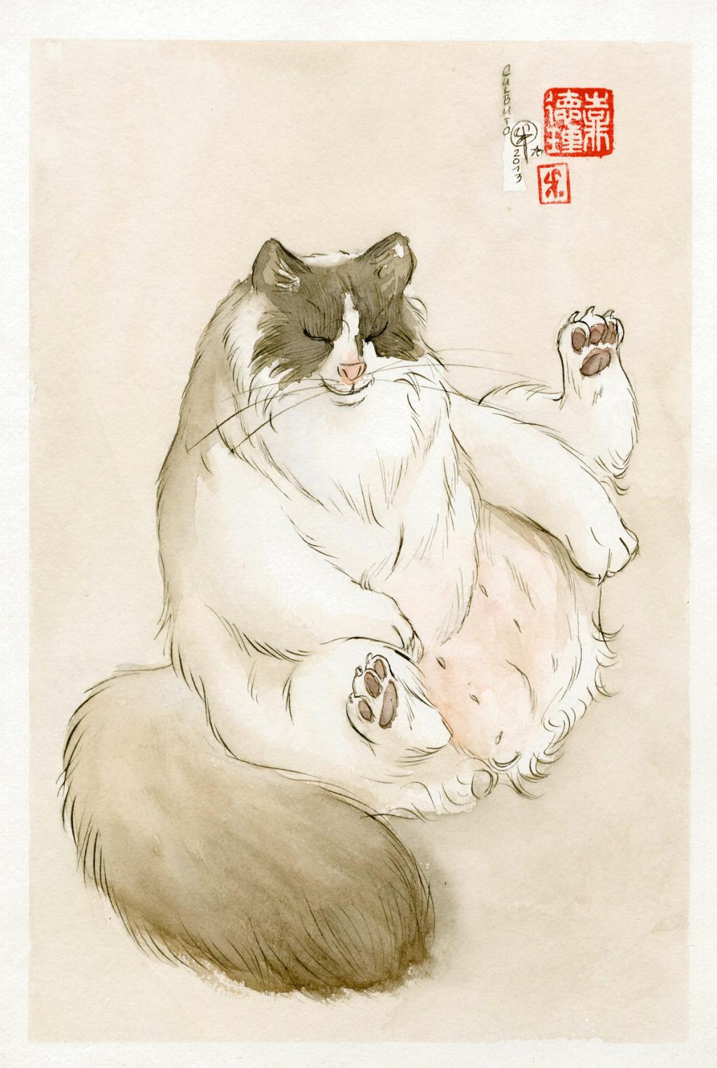 illustration originale - Le Monde selon Raoul - Frédéric Saurel - Aquarelle et encre de Chine sur papier - 2690