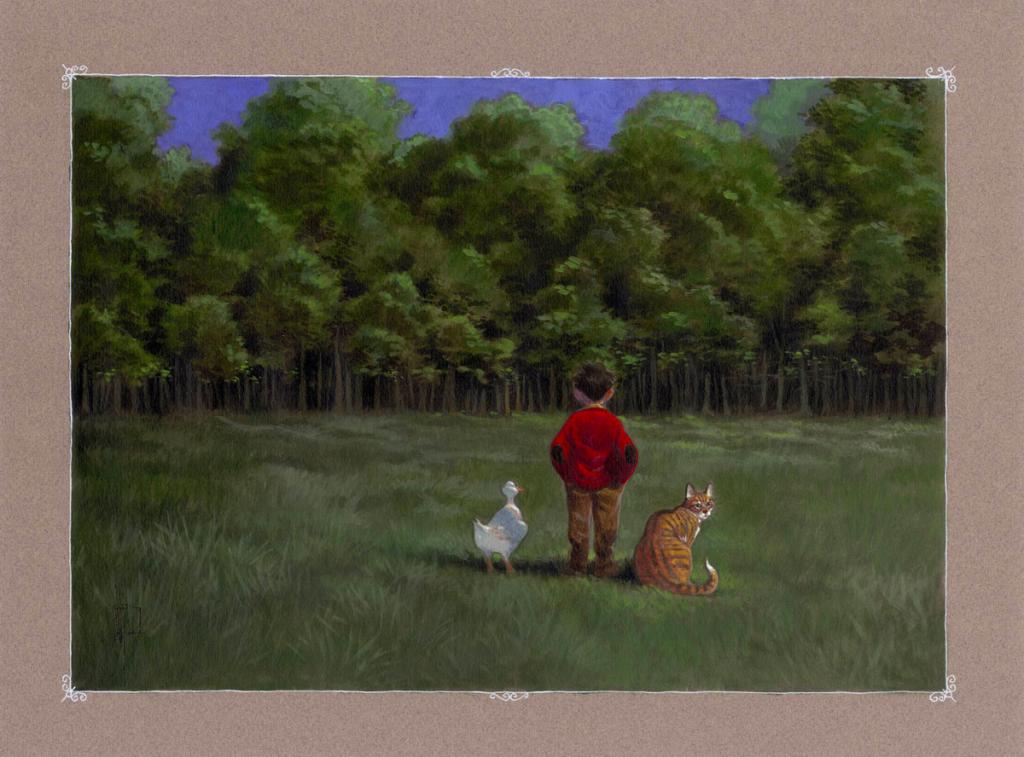 Illustration originale, L'Orée du bois, 2014 - Miguelanxo Prado - Acrylique sur papier teinté - 3778