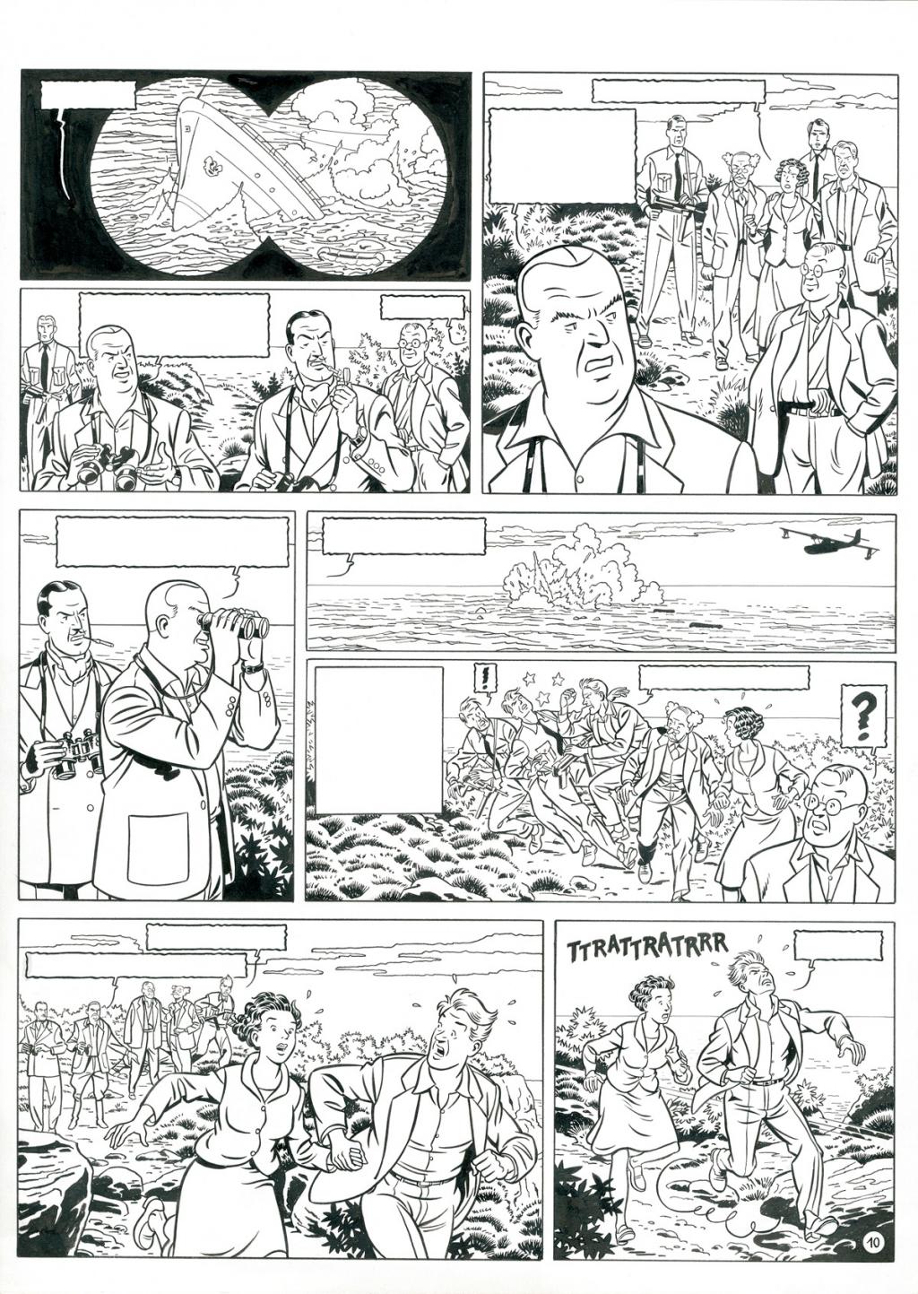 planche originale (traces de correcteur blanc) - Antoine Aubin - Encre de Chine - 4129