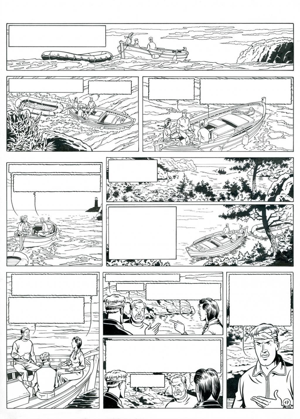 planche originale (traces de correcteur blanc) - Antoine Aubin - Encre de Chine - 4128