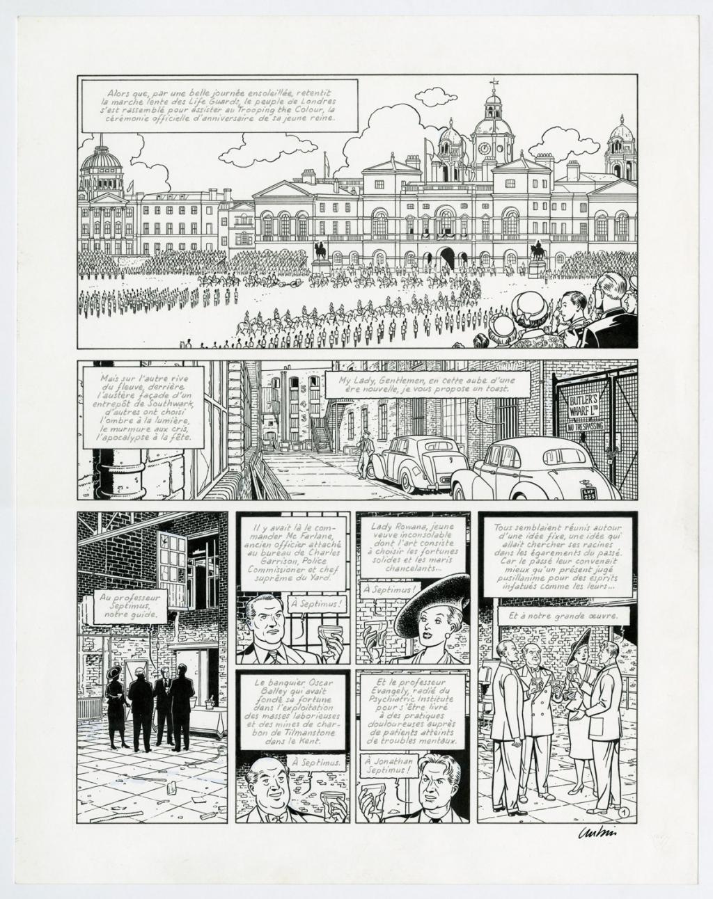 planche originale (2 rustines) - Antoine Aubin - Encre de Chine sur papier - 2874