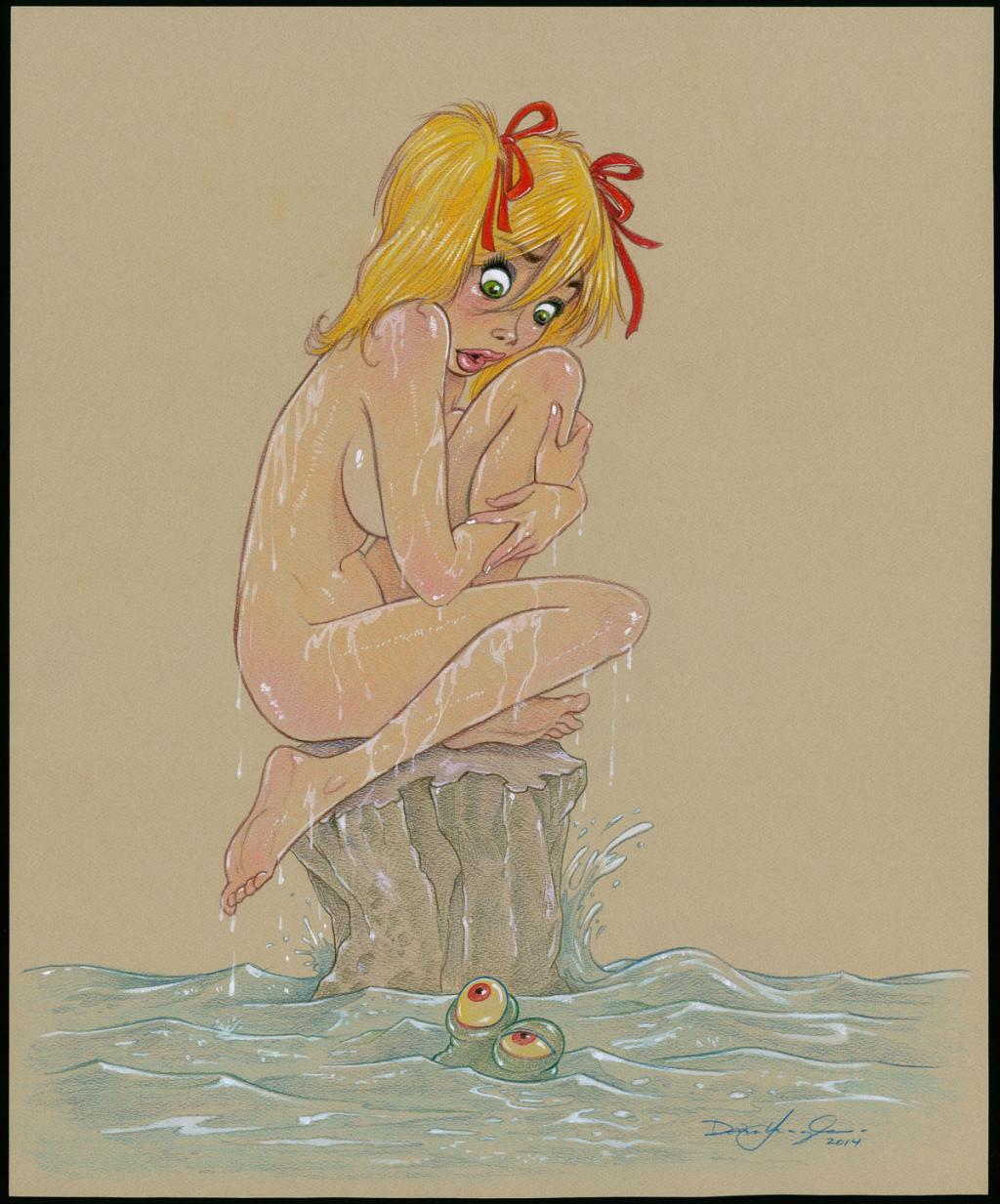 Mandy "watercritter - Dean Yeagle - Crayon de couleur sur papier - 5813