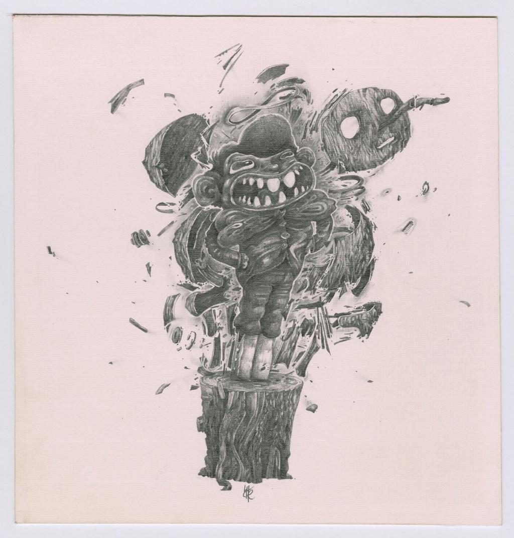 Pinocchio  - publié aux éditions CFSL INK, artbook intitulé "Merveilleux ! Contes et légendes illustrés - Ludovic Chesnot - Mine de plomb sur papier - 2899