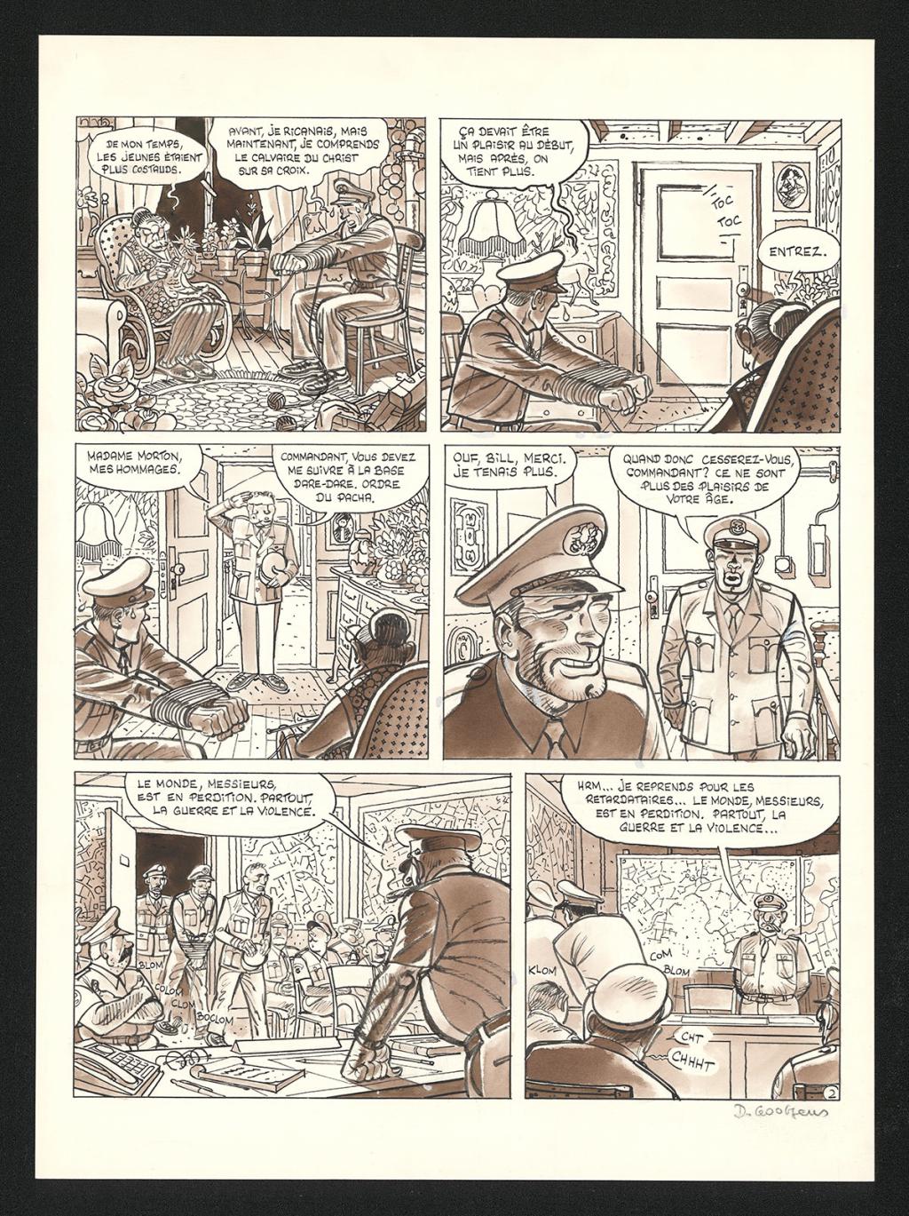 Planche originale n°2 de l'histoire Voyage au bout de la lune - Daniel Goossens - Encre de Chine et lavis sur papier - 5432