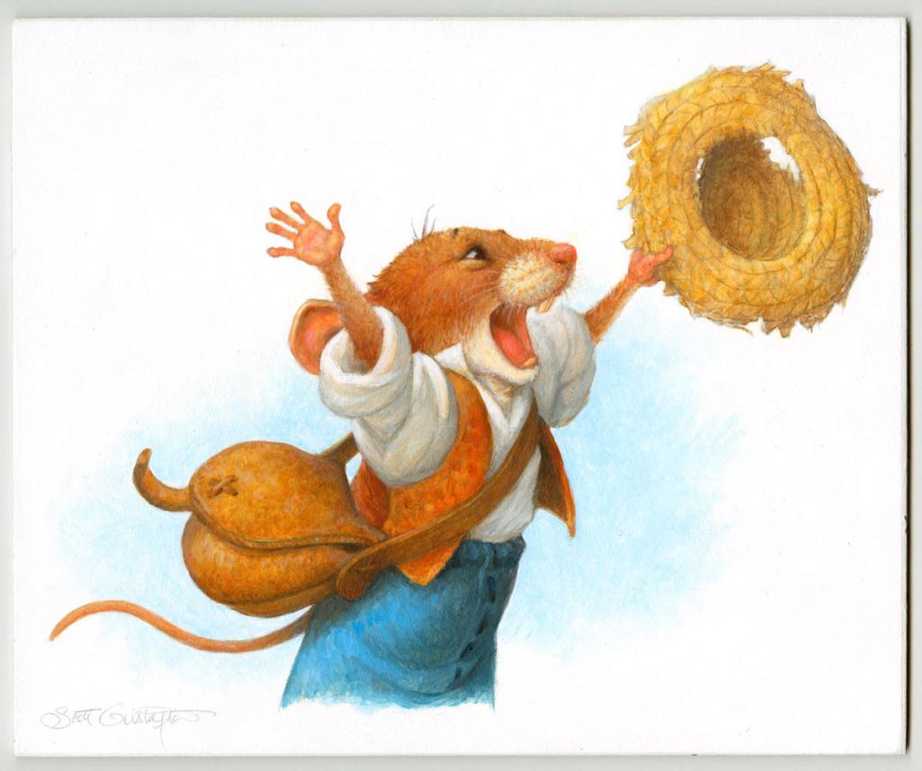 Rat des champs - Scott Gustafson - Huile sur carton toilé - 3884