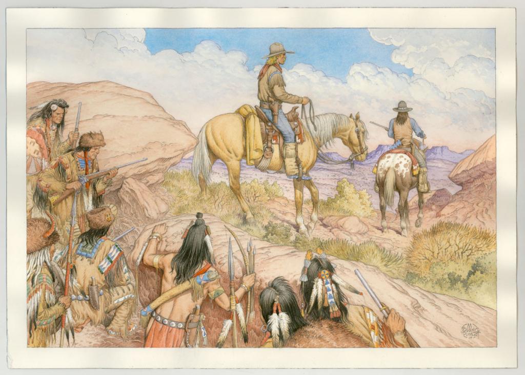 Illustration originale - Michel Blanc-Dumont - Encre de couleur et mine de plomb sur papier - 3218