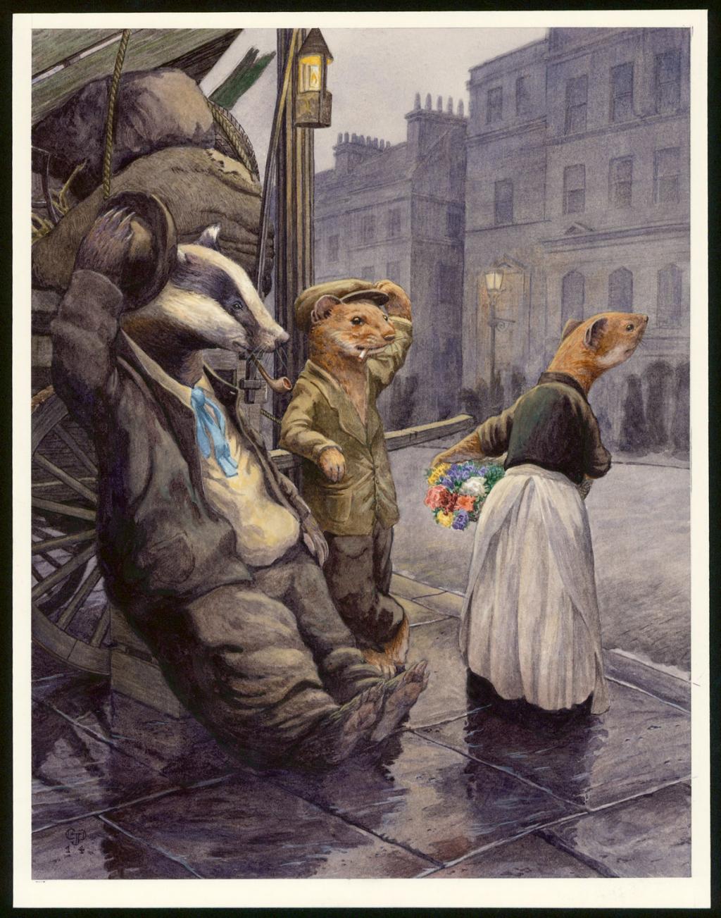 Illustration originale, "Good Evening M'Lady - Christopher Dunn - Aquarelle sur papier - 3397