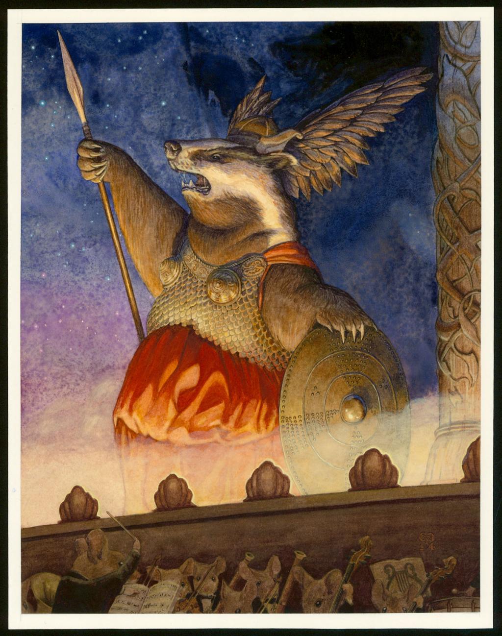 Illustration originale,"Valkyrie - Christopher Dunn - Aquarelle sur papier - 3396