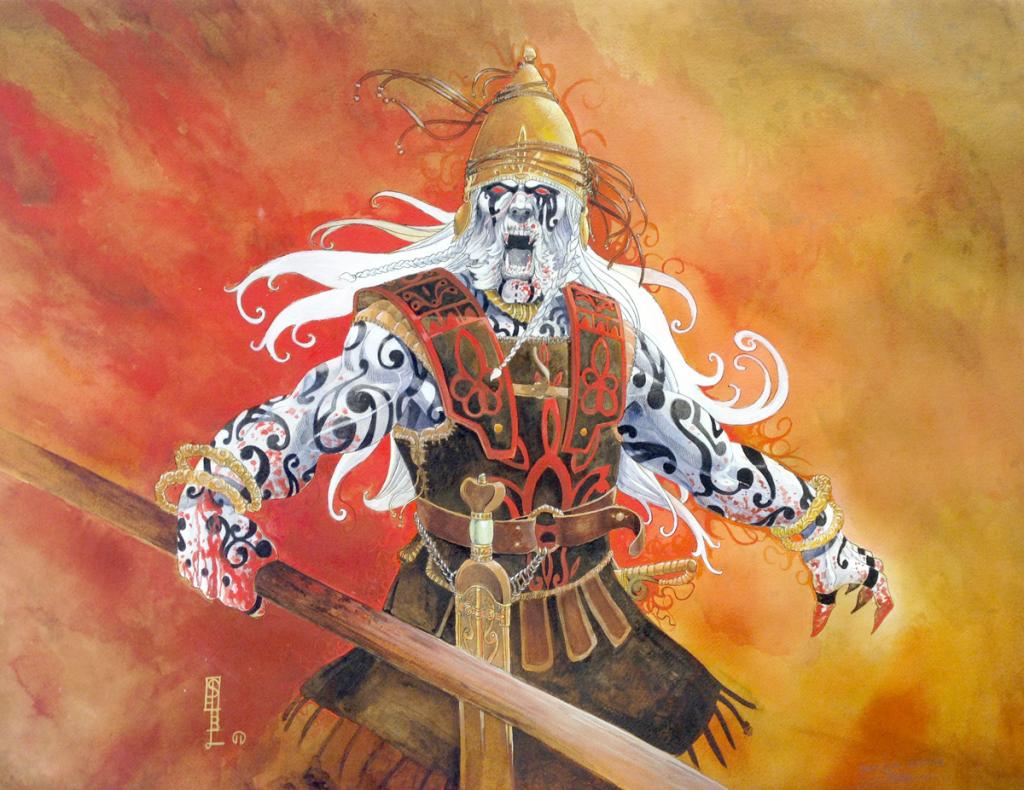 Illustration originale - Hommage à Requiem - Erwan Seure-Le Bihan - Encre de Chine et encre de couleur sur papier - 2928