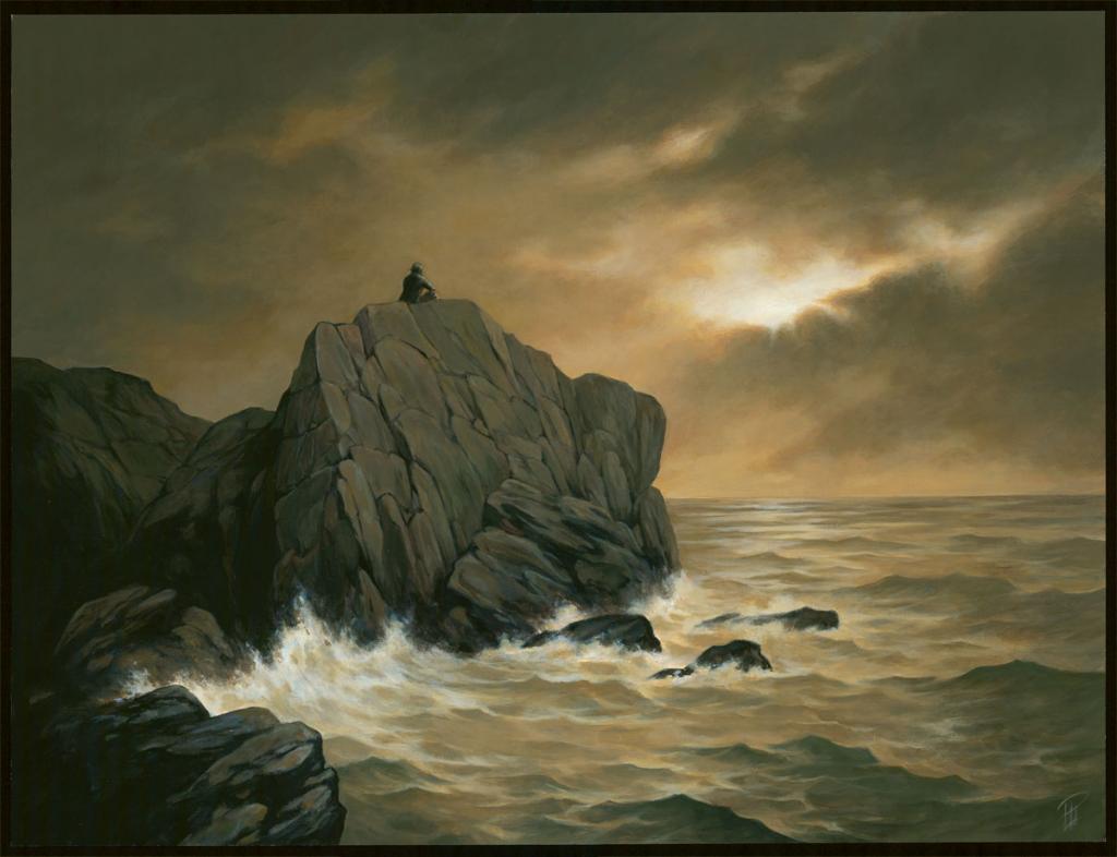 Illustration originale 02 - Le Rocher des Proscrits - Laurent Paturaud - Acrylique - 3410