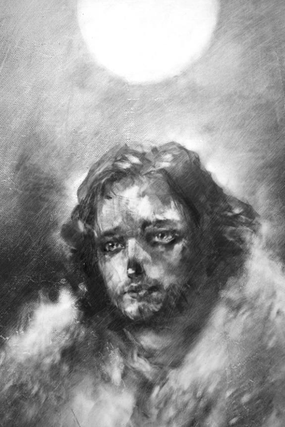 hommage à John Snow - Alexandre Day - graphite sur médium - 2949