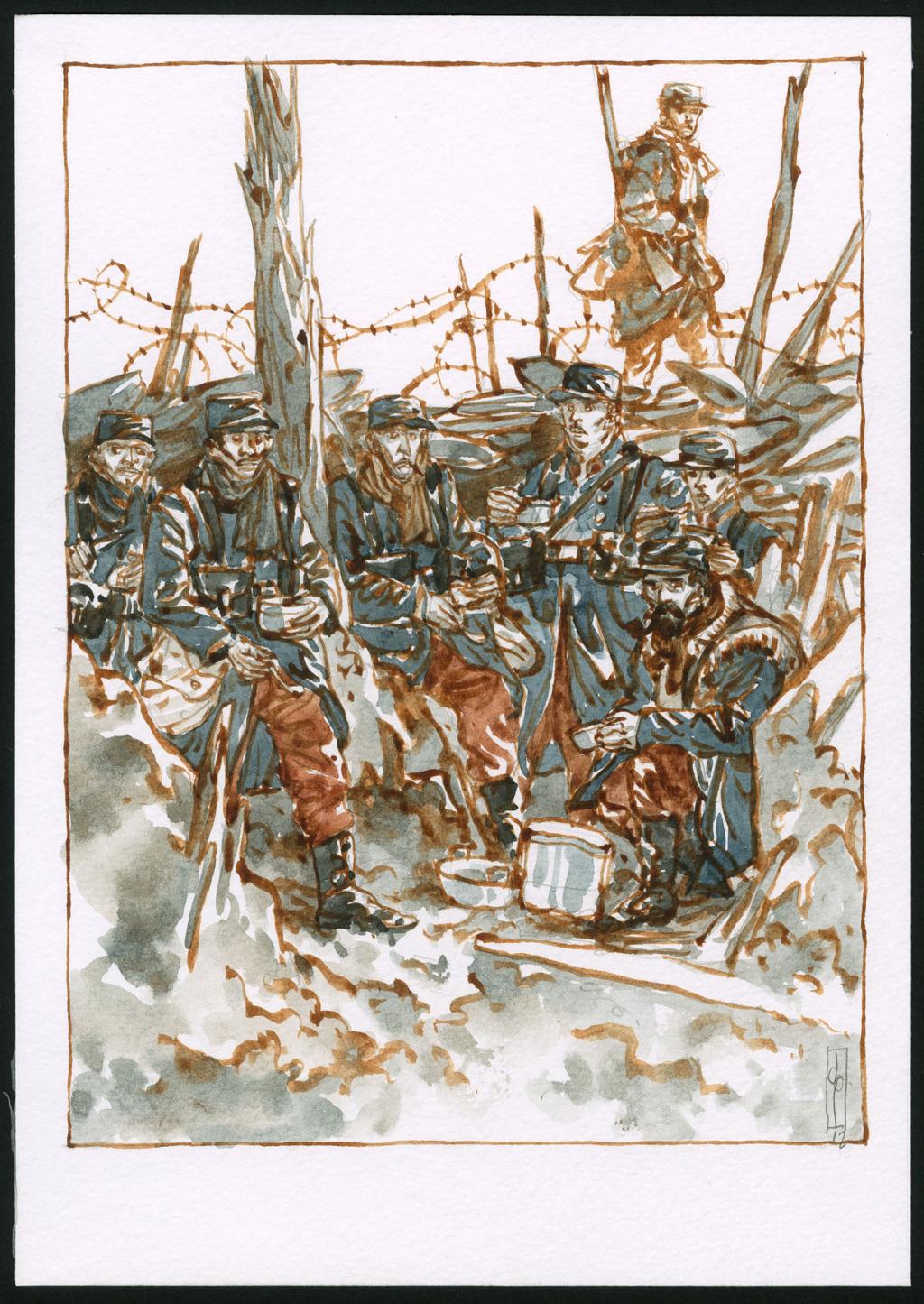 illustration originale - Maël - Encre de couleur et encre de Chine sur papier - 6104