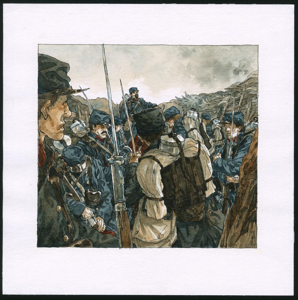 illustration originale - Maël - Encre de couleur et encre de Chine sur papier - 6103