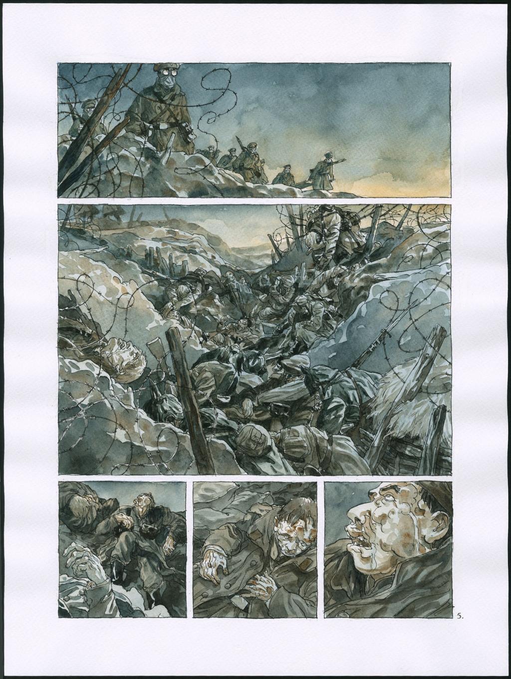 Planche originale de l'histoire " Deux frères " - Maël - Encre de couleur et encre de Chine sur papier - 2958