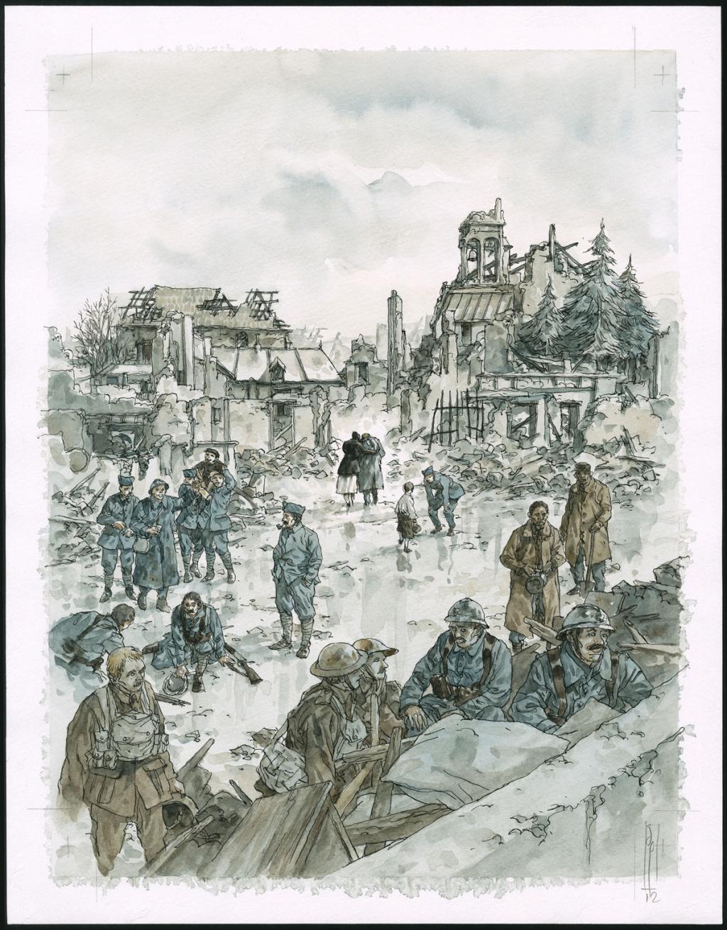 illustration originale - Maël - Encre de couleur et encre de Chine sur papier - 6100