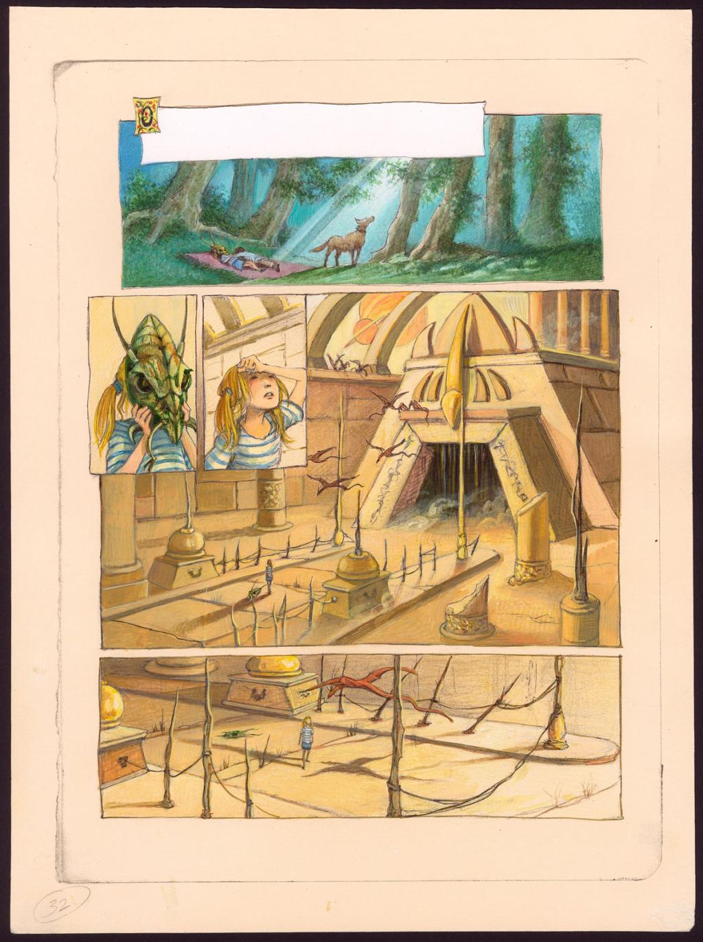 planche originale - Florence Magnin - Encre de couleur et crayon de couleur sur papier - 2965