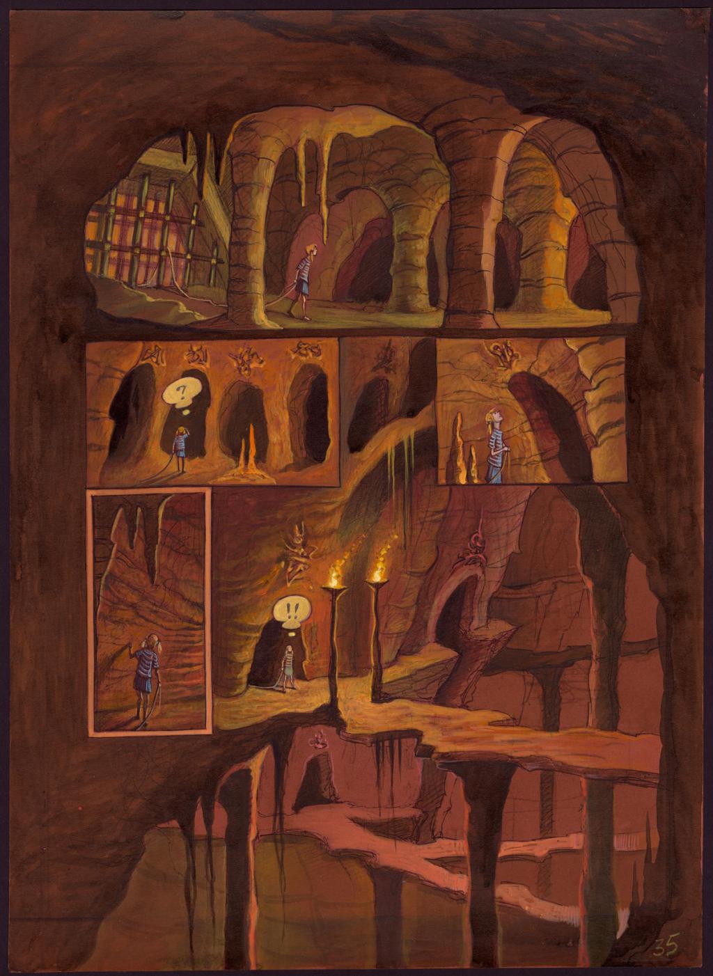 Planche originale - Florence Magnin - Encre de couleur, acrylique et crayon de couleur s - 2966