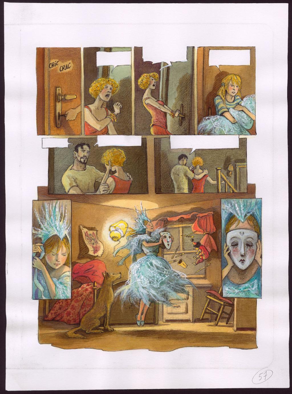 Planche originale - Florence Magnin - Encre de couleur, acrylique et crayon de couleur s - 2967