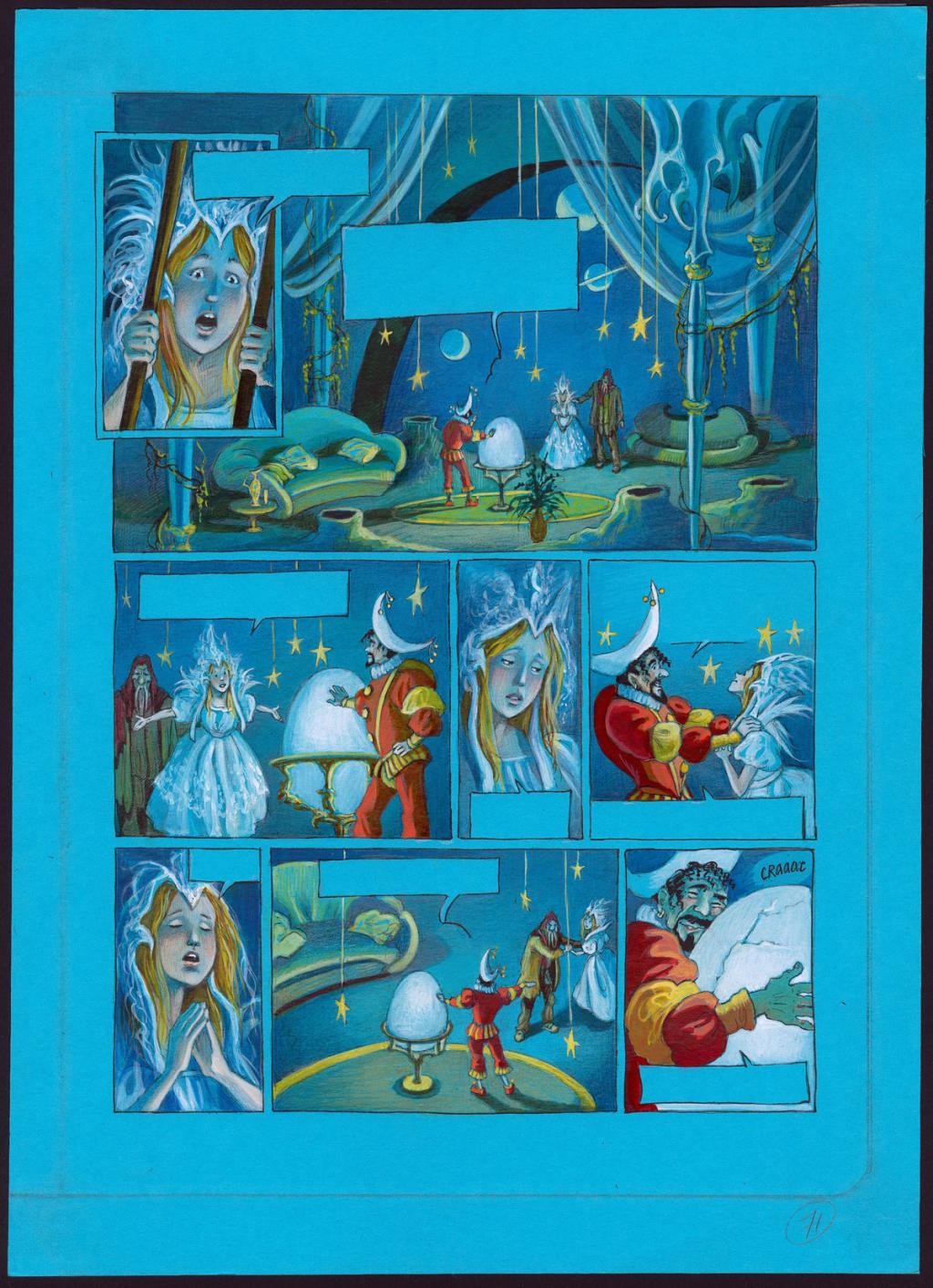 planche originale - Florence Magnin - Encre de couleur et crayon de couleur sur papier - 2968