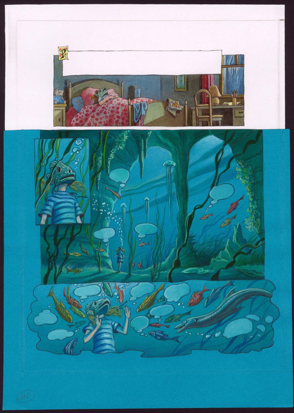 planche originale - Florence Magnin - Encre de couleur, acrylique et crayon de couleur s - 2969