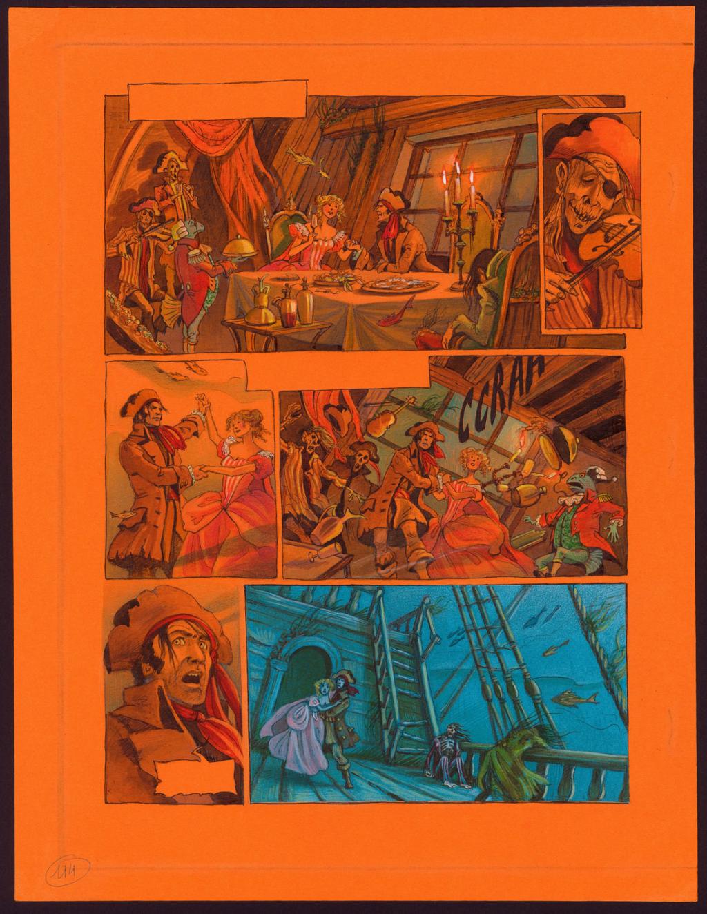 Planche originale (rustine) - Florence Magnin - Encre de Chine, encre de couleur, pastel, gouache - 2970