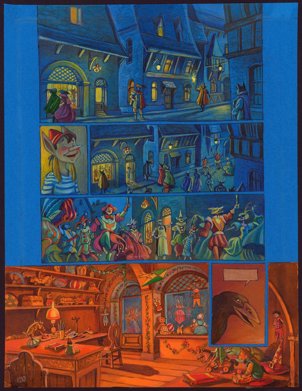 planche originale - Florence Magnin - Encre de couleur, acrylique et crayon de couleur s - 2972