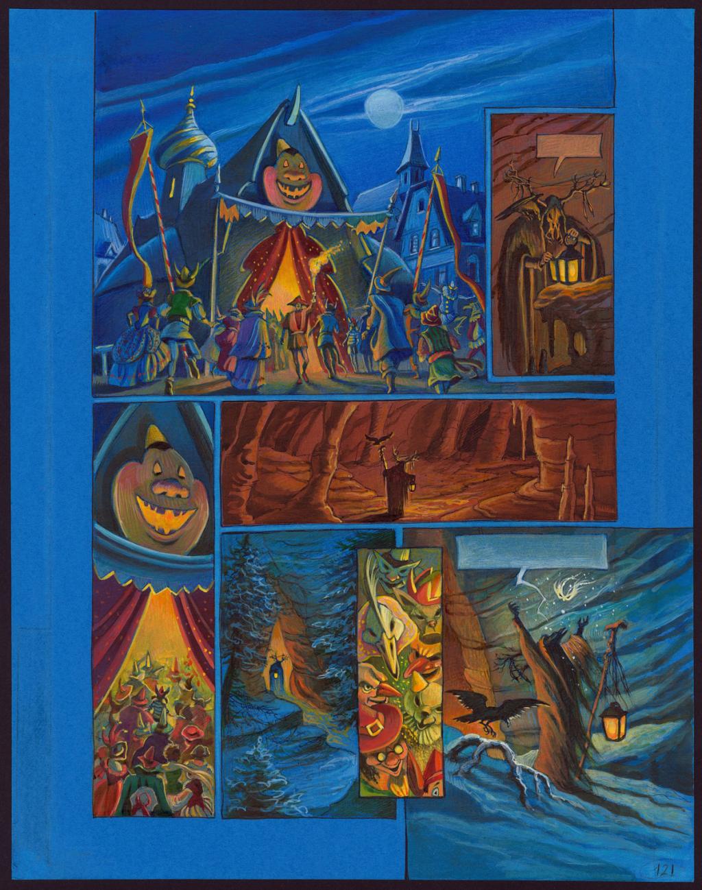 Planche originale - Florence Magnin - Encre de couleur, acrylique et crayon de couleur s - 2973