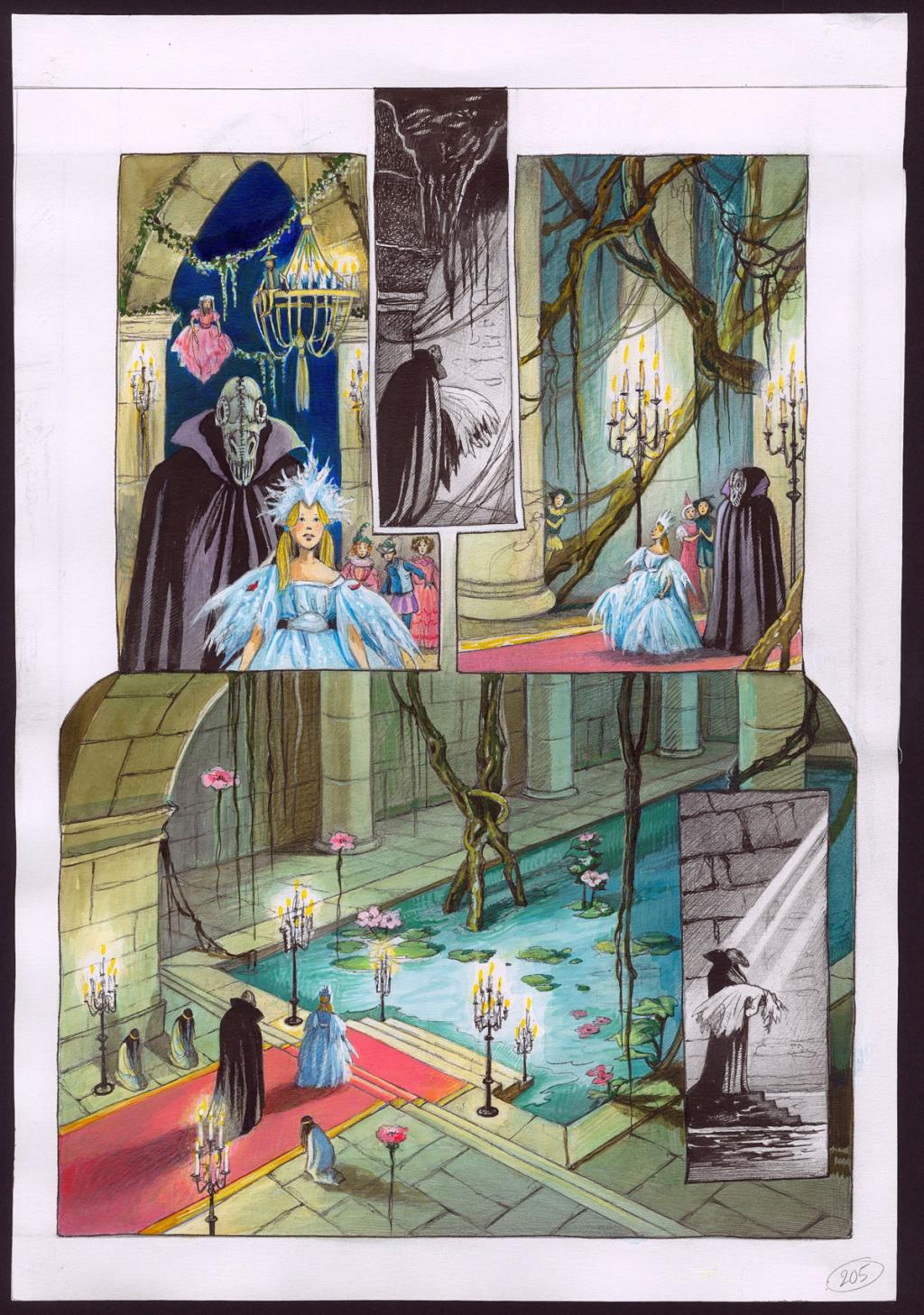 planche originale - Florence Magnin - Encre de couleur et crayon de couleur sur papier - 2976