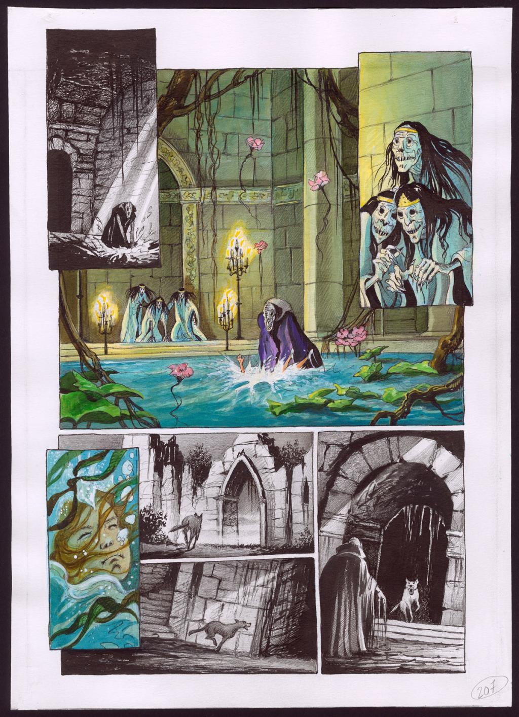 planche originale - Florence Magnin - Encre de Chine, encre de couleur, mine de plomb et - 2978