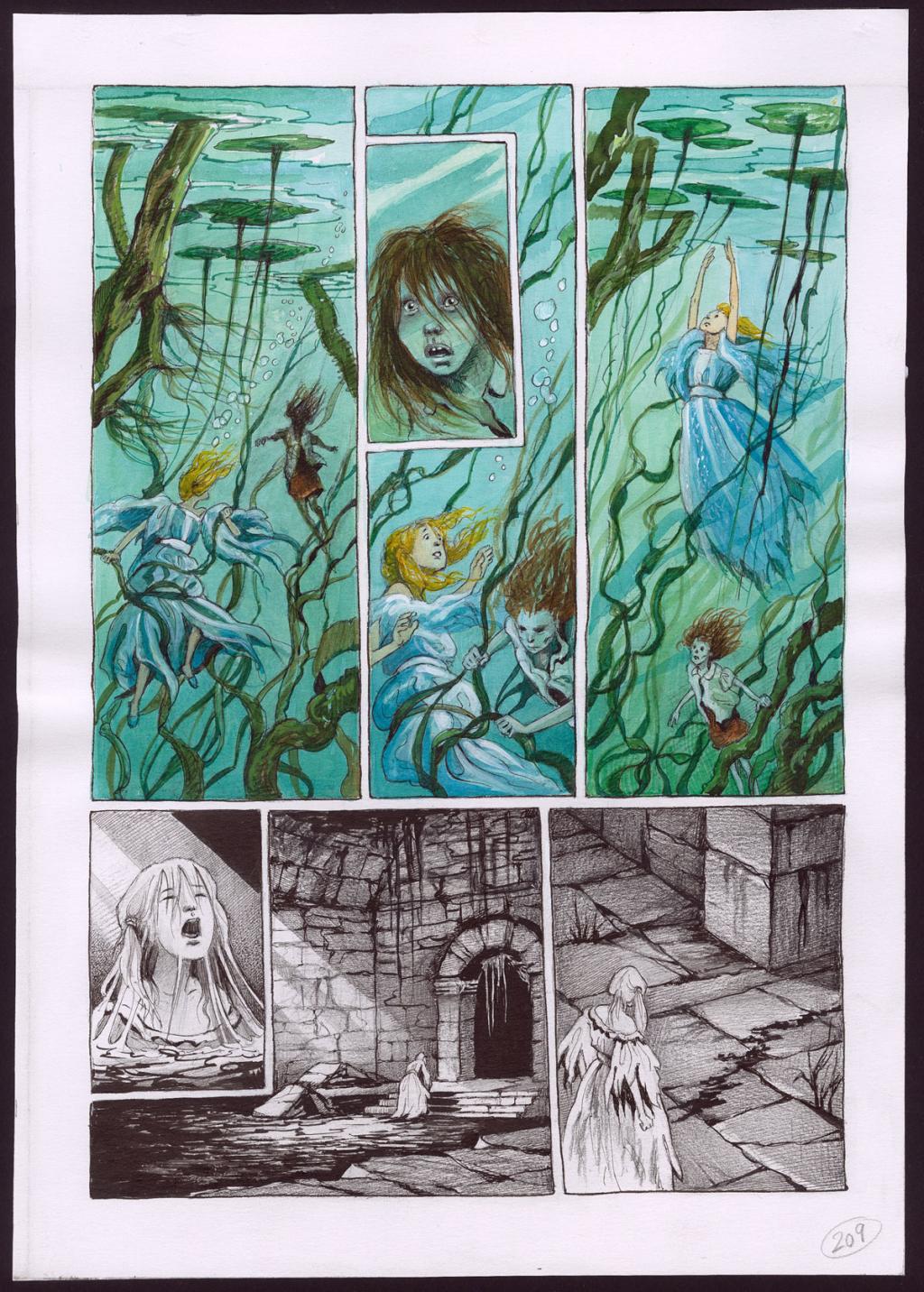 Planche originale - Florence Magnin - Encre de Chine, encre de couleur, mine de plomb et - 2979