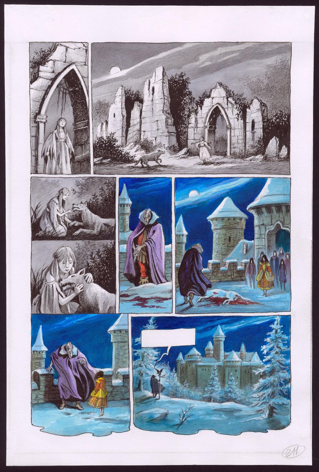 planche originale - Florence Magnin - Encre de couleur et crayon de couleur sur papier - 2981