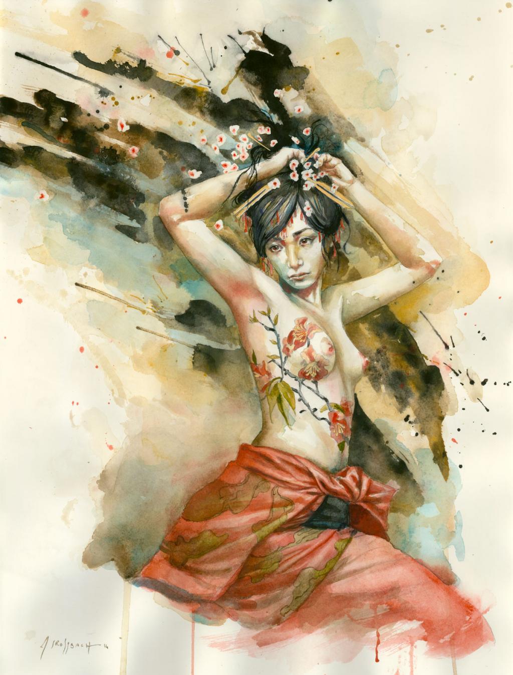 Illustration originale - Jean-Sébastien Rossbach - Aquarelle sur papier - 3181