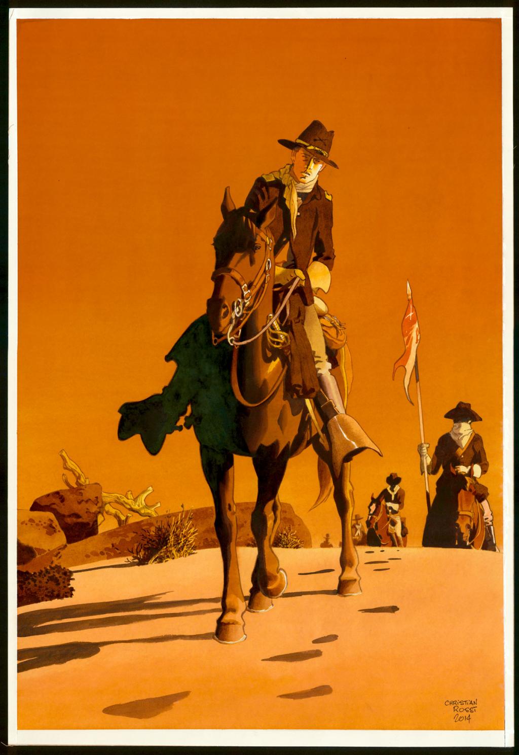 Illustration originale inédite,  "Gatewood - Christian Rossi - Aquarelle sur papier - 3524