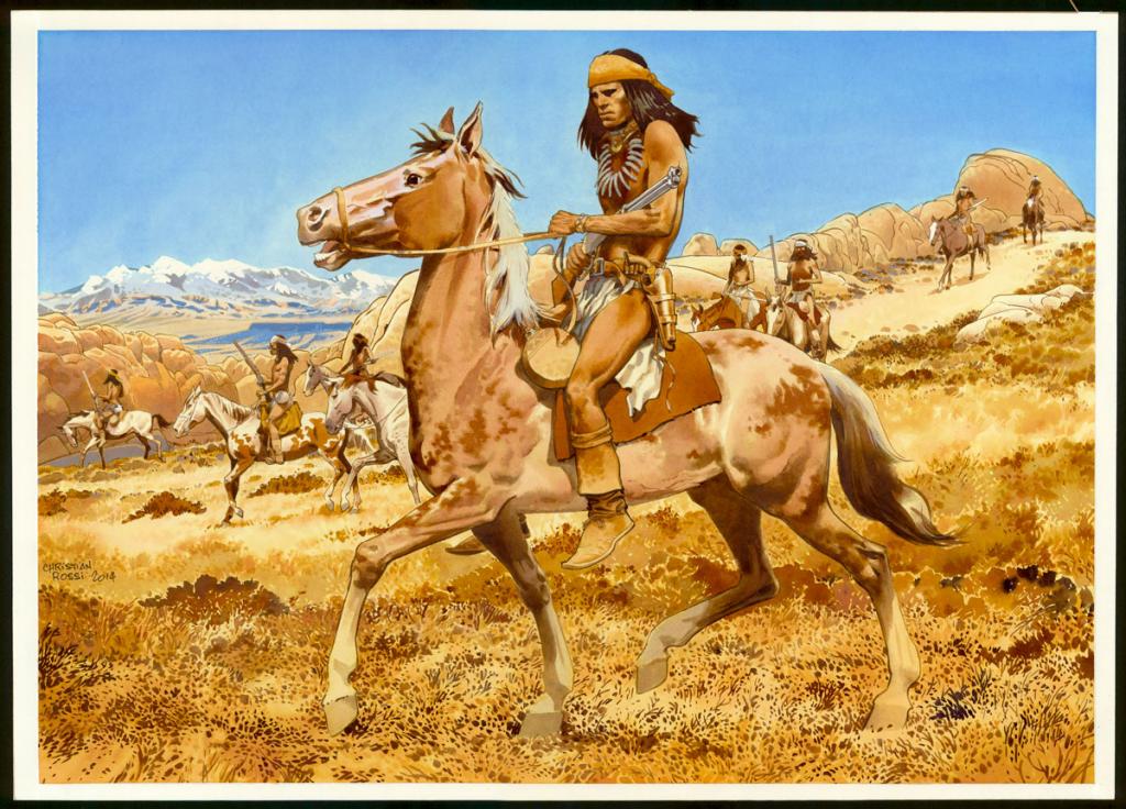 Illustration originale inédite, "Sonora - Christian Rossi - Aquarelle sur papier - 3528