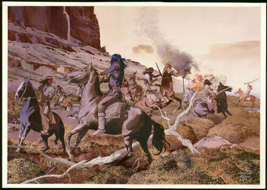 Illustration originale inédite, "Renégats - Christian Rossi - Aquarelle sur papier - 3530