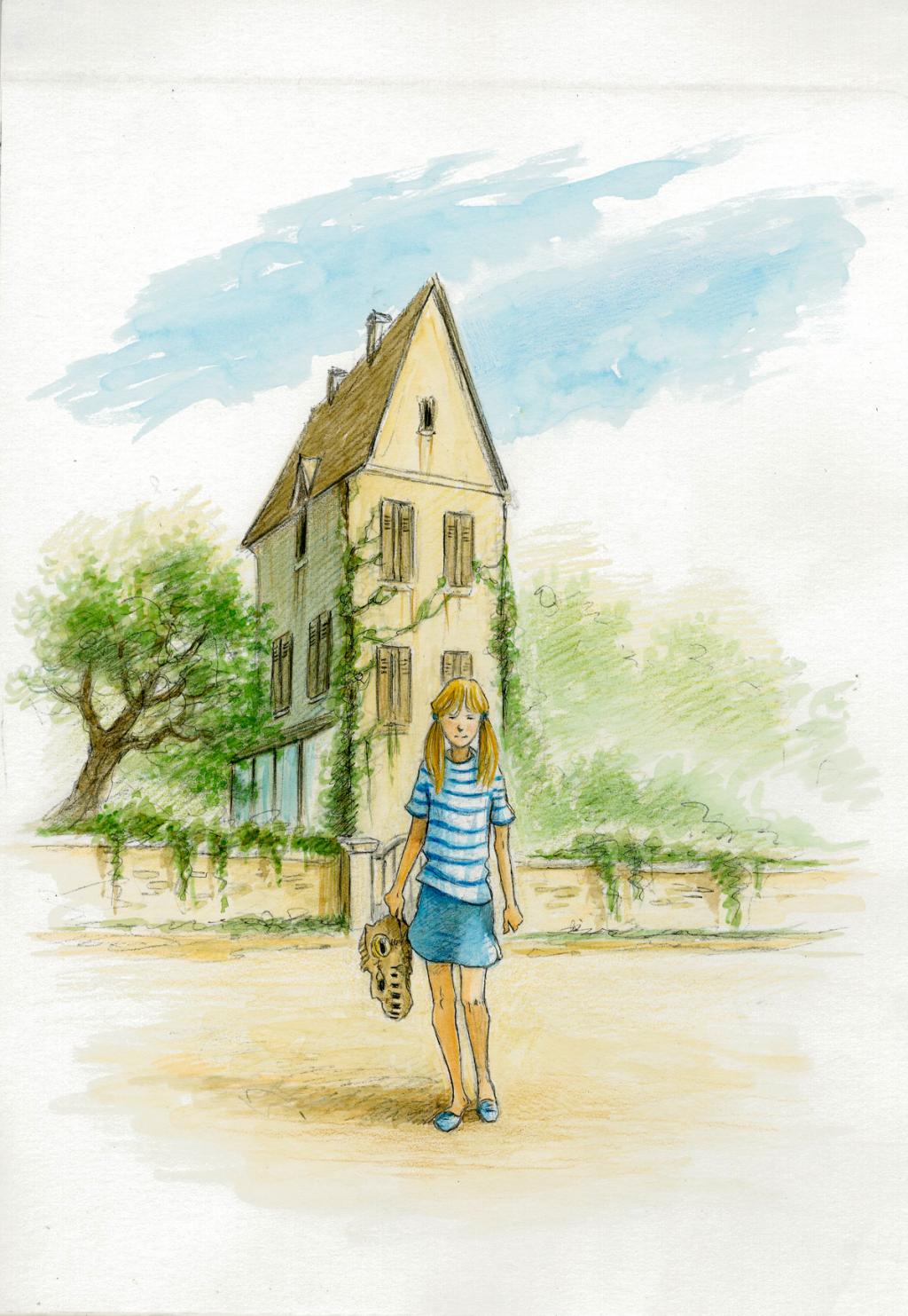 illustration originale - Florence Magnin - Encre de couleur et crayon de couleur sur papier - 2984