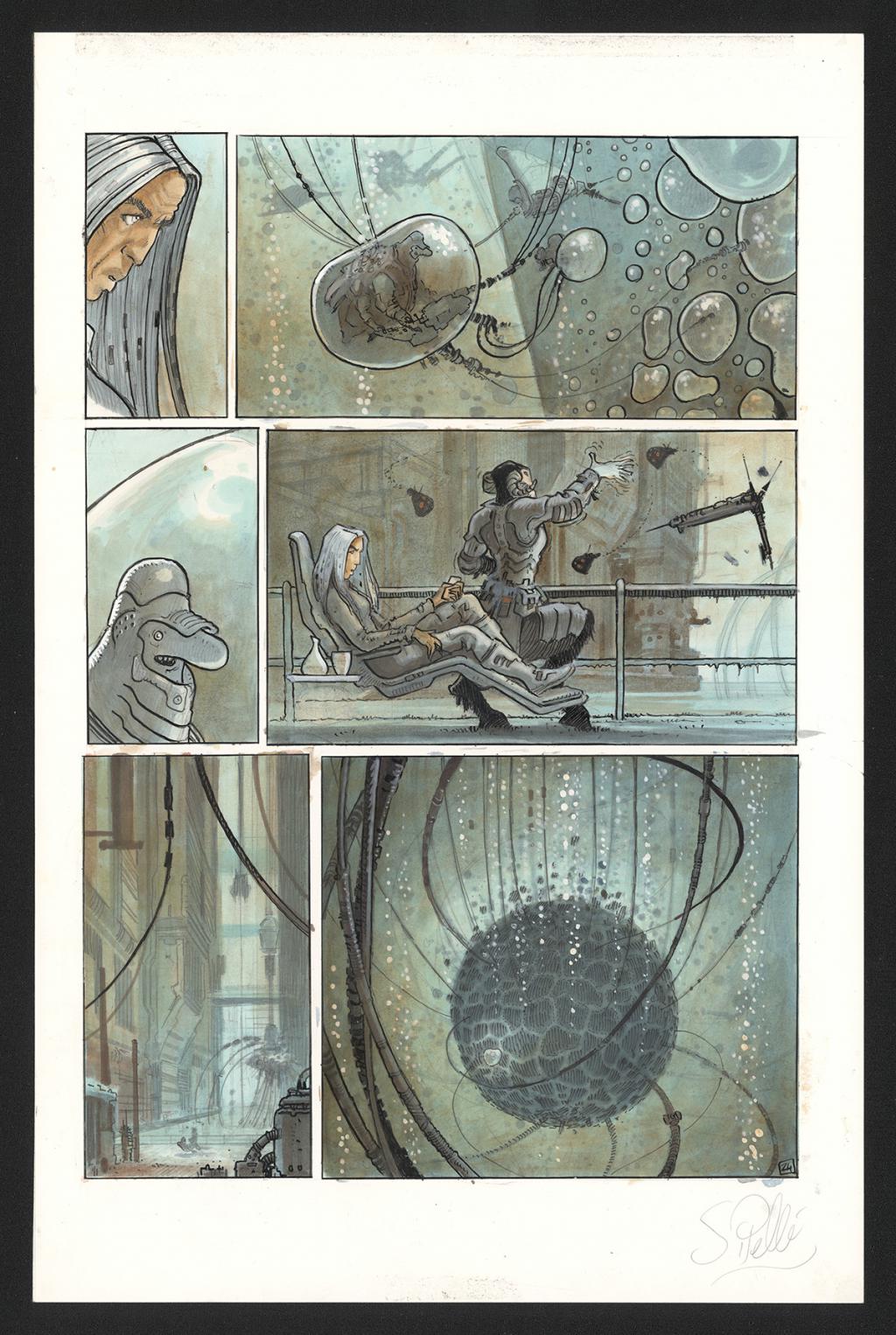 planche originale n°24 - Serge Pellé - Encre acrylique, encre de Chine et crayon sur papi - 5350