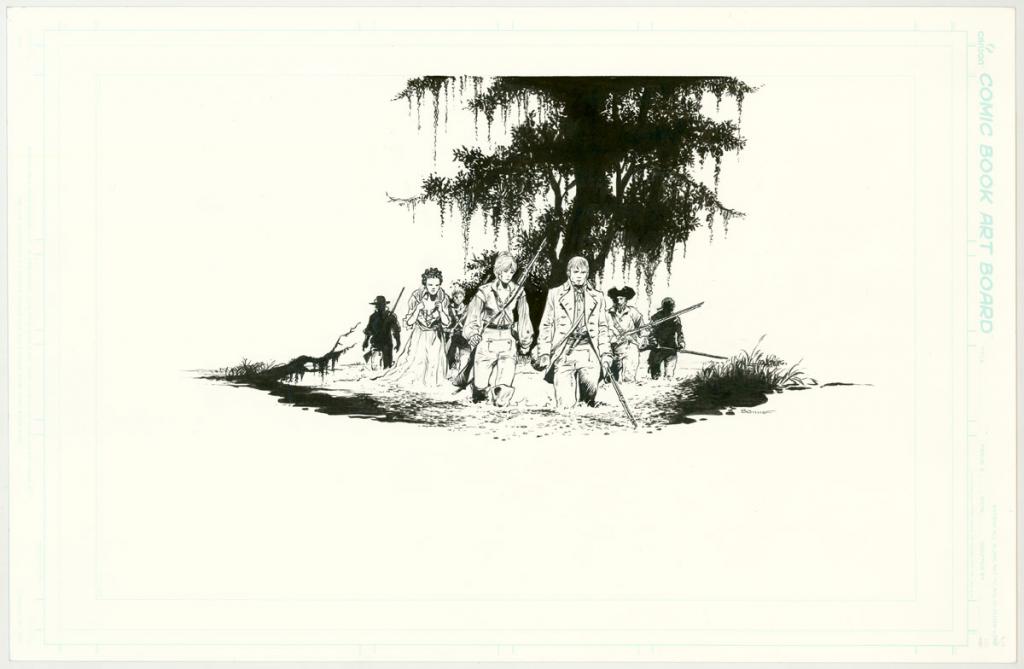 Illustration originale pour le quatrième de couverture - Franck Bonnet - Encre de Chine sur papier - 3170