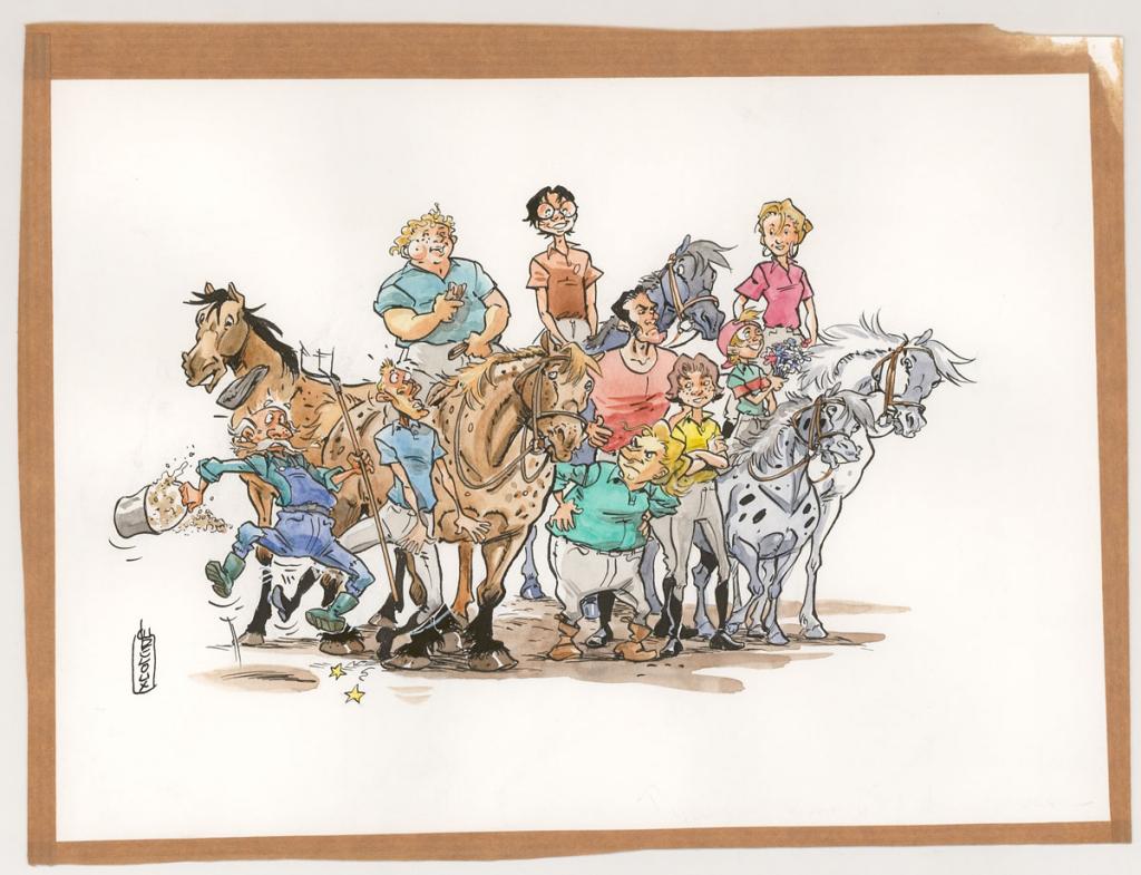 Illustration originale utilisée pour les 4ème de couverture à partir du tome 6 - Benoit Du Peloux - Encre de Chine sur papier - 3039