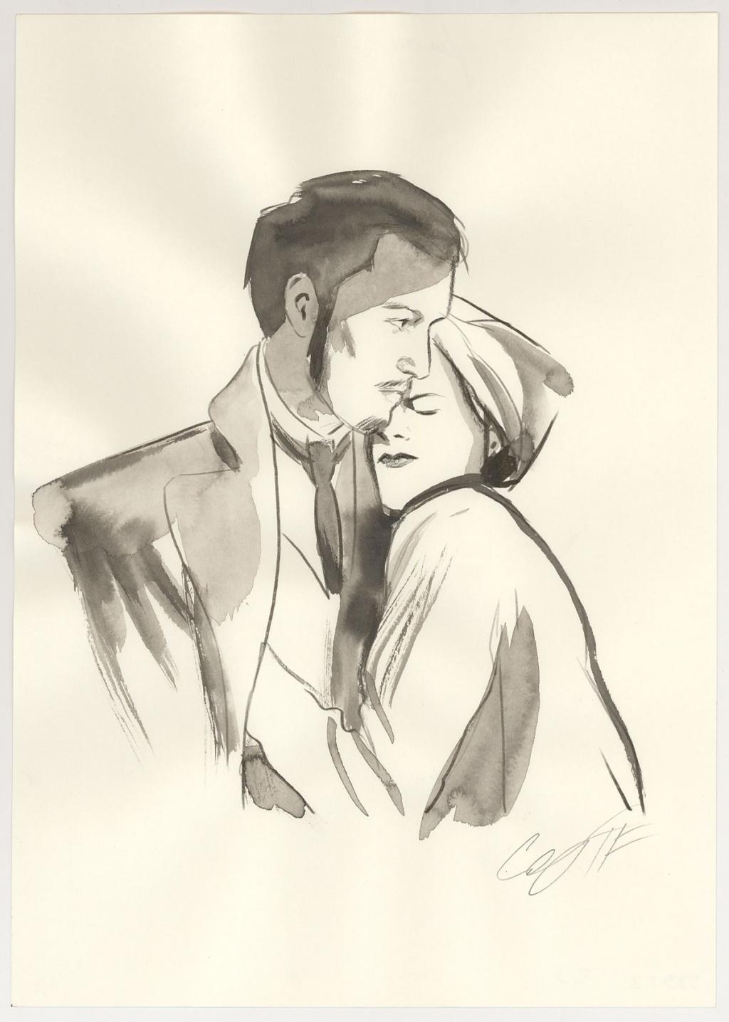 Illustration originale pour la planche originale 8 - Xavier Coste - Technique mixte - 3058