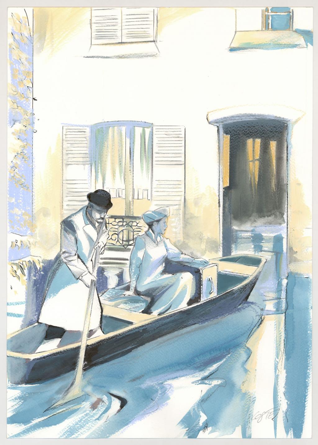 Illustration originale pour la recherche de la couverture - Xavier Coste - Technique mixte - 3067