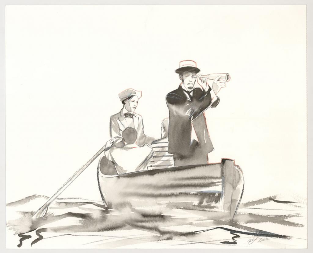 Illustration originale pour la planche 13 - Xavier Coste - Technique mixte - 3070