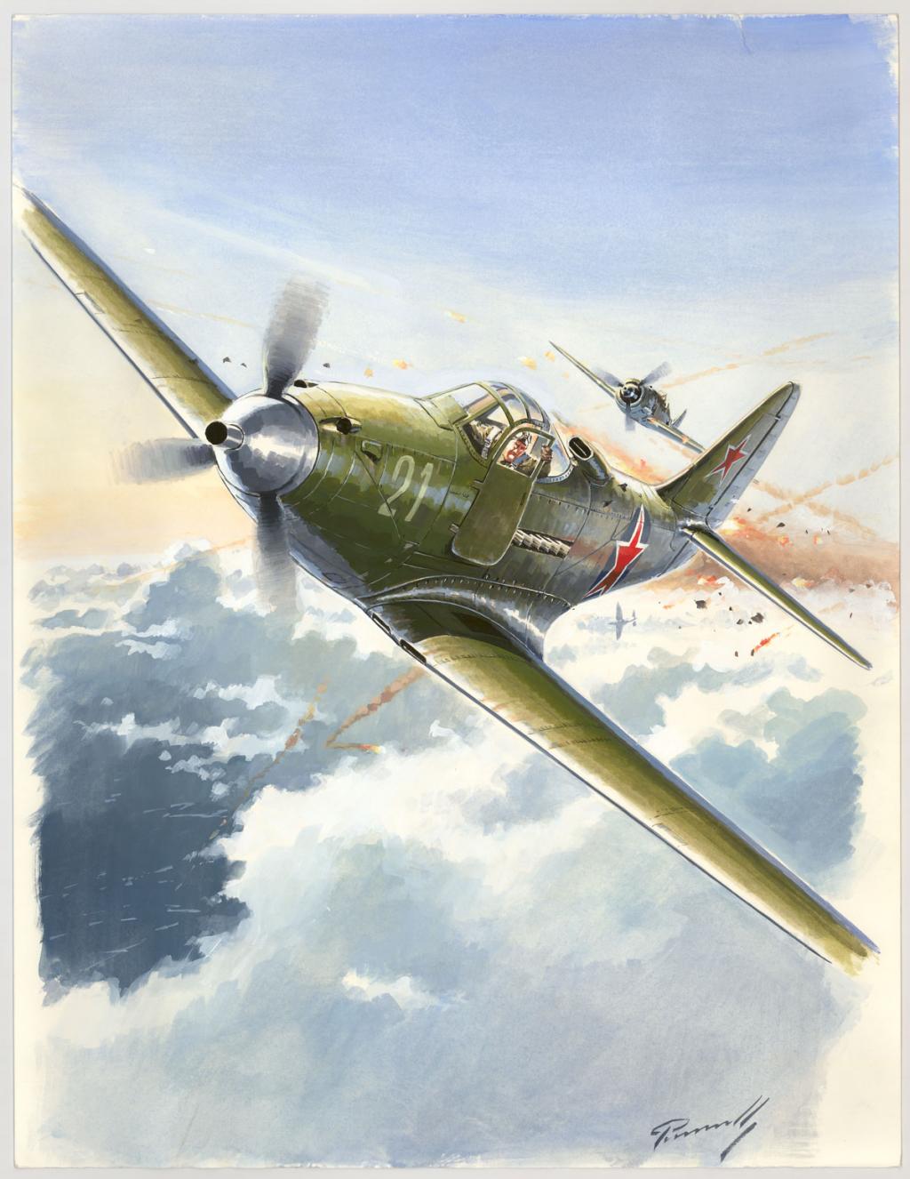 illustration originale intitulée "P39 Russe - Lucio Perinotto - Acrylique sur papier - 3053