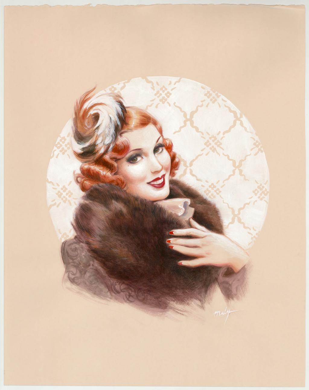 Illustration originale intitulée "Roxie - Maly Siri - Aquarelle, gouache et crayon sur papier - 3135